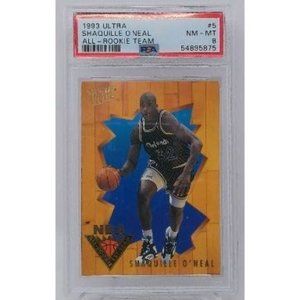 1993 ULTRA SHAQUILLE O’NEAL ALL ROOKIE TEAM MAGIC HOF JUST GRADED PSA 8 NM-MT